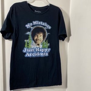 Distressed Bob Ross T-shirt Size Medium